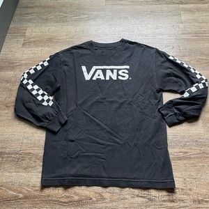 Vans checkerboard long sleeve t shirt